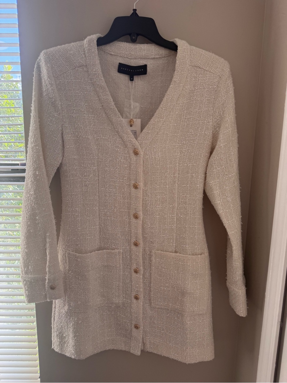 Endless Rose Tweed Cardigan Dress NWT Size M